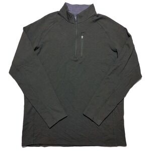 FREE FLY Men's 1/2 Zip Pullover Sweater Viscose Bamboo Olive Green XL